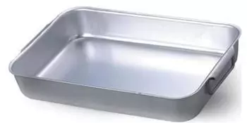 Pentole Agnelli Rostbratpfanne Aluminium 60x40cm, schwer, 2 Griffe