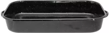 Elo Basic Brat- und Auflaufform Emaille, schwarz, 38cm (98838)
