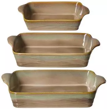 Ritzenhoff & Breker Tortosa Auflaufformen-Set, eckig, Steingut, 3-teilig