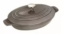 Staub 1332318, Staub Auflaufform aus Gusseisen oval, grafitgrau