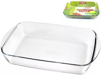 Pyrex Rectangular Glass Lasagna Plate Essentials 40x27 cm