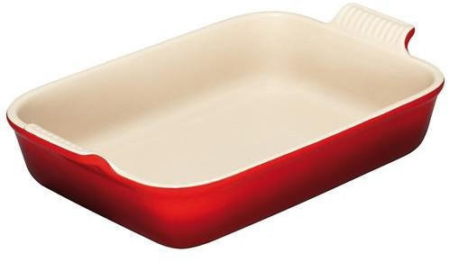 Le Creuset Auflaufform Tradition rechteckig 32 x 25 cm kirschrot