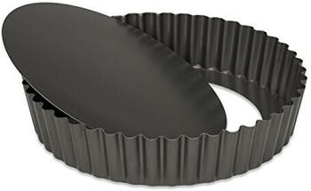 Patisse Quicheform mit losem Boden und hohem Rand, Stahl, Grau, 25 x 25 x 6 cm