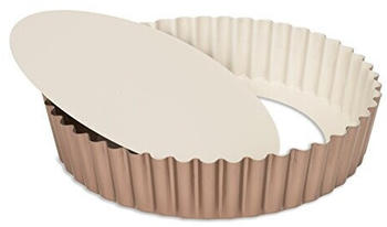Patisse Quicheform mit losem Boden und hohem Rand, Stahl, Kupfer, 25 x 25 x 6 cm