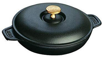 Staub 40509-579-0 Auflaufform, rund 20 cm, 0,75 L mit mattschwarzer Emaillierung im Inneren der Auflaufform, schwarz
