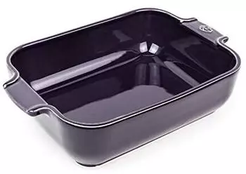 Peugeot Rectangular ceramic plate 25 cm Aubergine