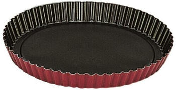 ibili Quicheform Venus 32 cm, Stahl, schwarz/rot, 32 x 32 x 6 cm