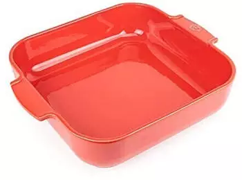 Peugeot Red ceramic square baking dish 36 cm