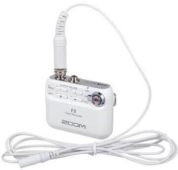 Zoom F2 Field Recorder mit Lavalier Mikrofon weiß (10007402)