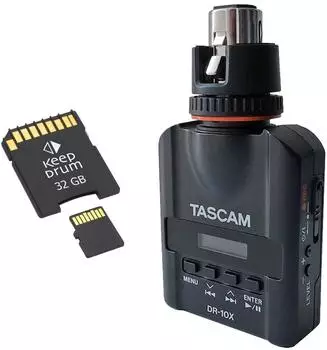 Tascam DR-10X Digitaler Recorder mit SD-Karte 32GB (dr10x-sd01)
