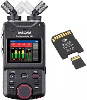 Tascam Portacapture X6 Audio-Recorder mit SD-Karte (pcx6-sd01)