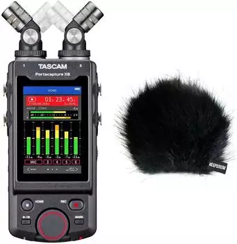 Tascam Portacapture X8 Audio-Recorder mit Windschutz (pcx8-wsbk)