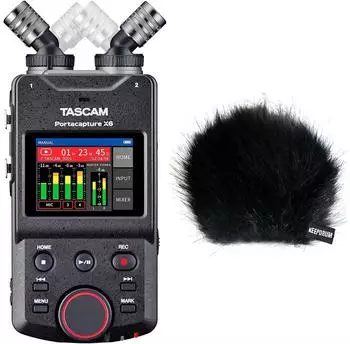 Tascam Portacapture X6 Digitaler Recorder mit Windschutz (pcx6-wsbk)