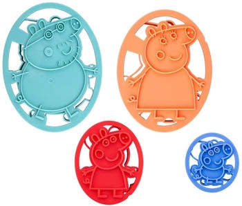 Dr. Oetker Präge-Ausstecher Peppa & Familie, 4-teilig (2955)