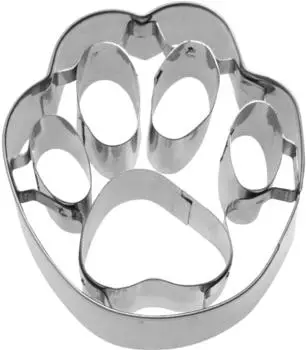 Westmark Ausstechform Hundepfote 2D, Edelstahl, 6cm, 6er-Set