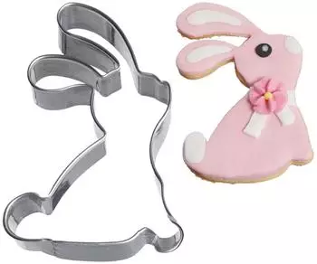Westmark Ausstechform Hase Schlappohr, Edelstahl, 9,5cm, 6er-Set