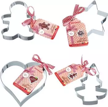 Westmark Lebkuchen-Ausstechformen-Set 4-tlg. Edelstahl (351022E6)