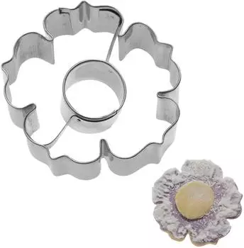 Westmark Ausstechform Rosette mit Innenkreis, Edelstahl, 5,5cm