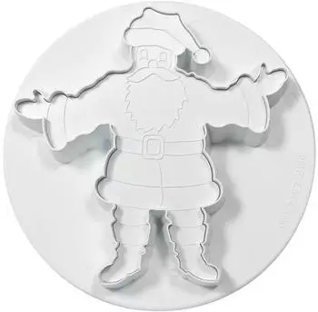 Pme Arts & Craft Geprägter Weihnachtsmann-Ausstecher, weiß, groß (FC565)