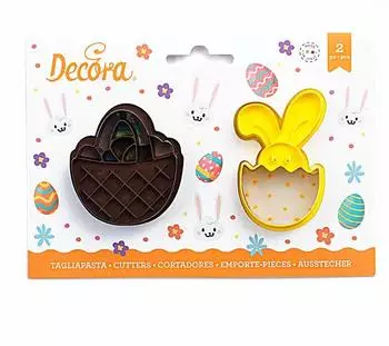 Decora Ausstecher-Set Korb & Hase, Kunststoff, 2-tlg. (0255061)
