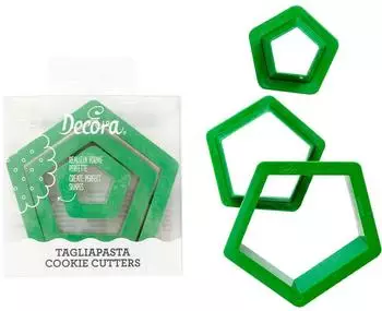 Decora Ausstecher-Set Fünfeck, 3-tlg., 1,5/3,5/5cm (0255303)