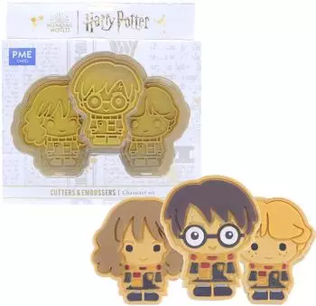 Pme Arts & Craft Harry Potter Ausstecher mit Pr&auml;gung, Harry, Ron & Hermine (HPC401)