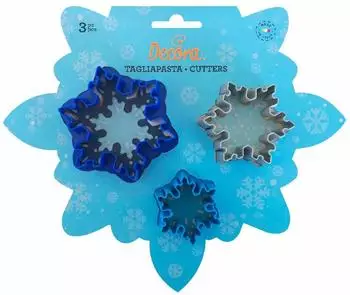 Decora Ausstecher Eiskristalle, 3-tlg., blau (0255046)