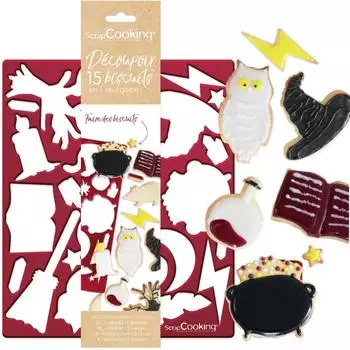 ScrapCooking Zauberer Keksausstecher 3D, 15 Formen, Kunststoff (12345)