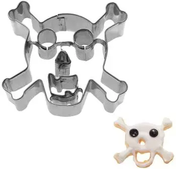 Westmark Ausstechform Totenkopf 2D, Edelstahl, 7cm, 6 Stück