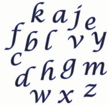 Fmm Sugarcraft Alphabet Cutter Set Script Kleine Buchstaben