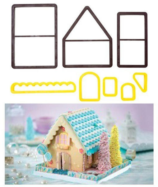Decora Ausstechformen Märchen House, gelb, Set von 8