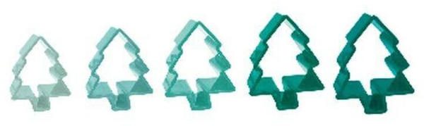 ScrapCooking Boxed set of 5 fir tree cookie cutters