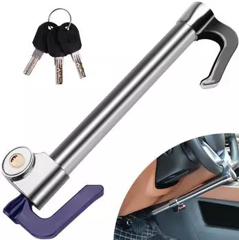 LuxusKollektion Lenkrad- & Bremspedalschloss mit versenkbarem Haken, universell, max. 92cm