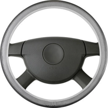 Walser Lenkradh&uuml;lle Soft Grip Styler Auto-Lenkradschoner Universalgr&ouml;&szlig;e 38 cm schwarz-grau