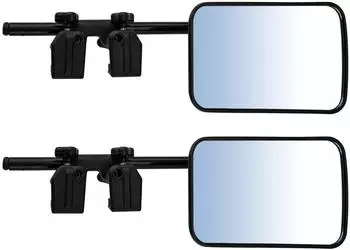 LuxusKollektion Anhängerspiegel verstellbar, universal, schwarz, 2er-Set