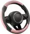 LuxusKollektion Lenkradbezug Universal Mikrofaser rosa/schwarz, M (37-38cm)