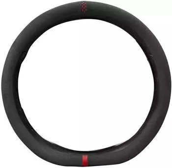 LuxusKollektion Lenkradbezug D-Form, Wildleder, rutschfest, 37-38cm