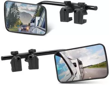 LuxusKollektion Zusatzspiegel f&uuml;r Wohnwagen & Wohnmobil, Flachspiegel, universal, 2 St&uuml;ck