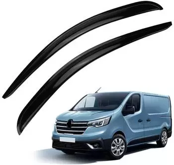 LuxusKollektion Windabweiser schwarz, Renault Trafic / Fiat Talento / Nissan NV300 / Opel Vivaro (2014-2022), 1 Paar