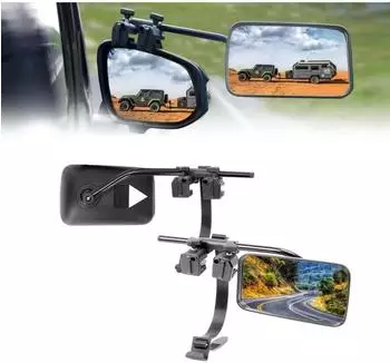 LuxusKollektion Clip-On Konvexspiegel f&uuml;r Wohnwagen & Anh&auml;nger, 2er-Set