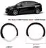 LuxusKollektion Lenkradbezug PU-Leder D-Form schwarz/weiß für Tesla Model 3/Y
