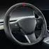 LuxusKollektion Lenkradbezug Carbonfaser Leder, Tesla Model 3/Y, schwarz