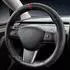 LuxusKollektion Lenkradbezug Carbonfaser Leder, Tesla Model 3/Y, schwarz
