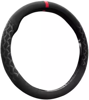 LuxusKollektion Lenkradbezug dünn, Anti-Rutsch, 37-38cm, schwarz