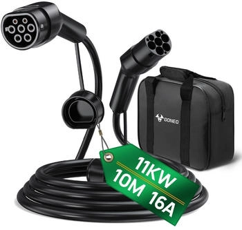 GONEO Typ 2 Ladekabel 11kW 10M 16A 3-Phasig Mode 3 für E Auto EV/PHEV