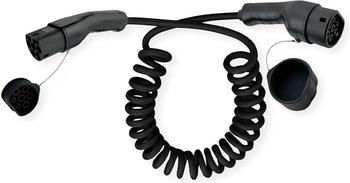 Roline E-Auto Ladekabel Typ2 3-phasig 480VAC (3P+N+E) 32 A 22 kW Spiralkabel 7,5m