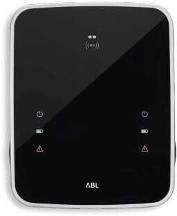 ABL 3W2253B Wallbox mit 2 Ladesteckdosen, Typ 2, 2x 11kW, 32A, 3-phasig schwarz