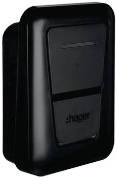Hager XVL122SLM witty pro Ladestation, Wallbox, 22kW, OCPP Typ 2S anthrazit