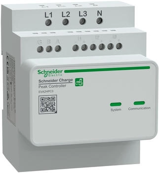 Schneider Electric Charge Peak Controller, Anti-Auslöse-Modul, Überlastschutz, 3-phasig, PLC, Pairing mit 1 Wallbox, weiß (EVA2HPC3)