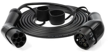 Loady Mode 3 Ladekabel Typ 2 bis Typ 2 22 kW 3 Phasen 32A-CX-CC-T2-22-5M Schwarz